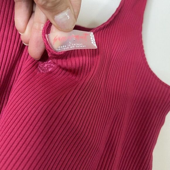 Free people FP movement Pink cropped non padded tank top size Large - Picture 4 of 6